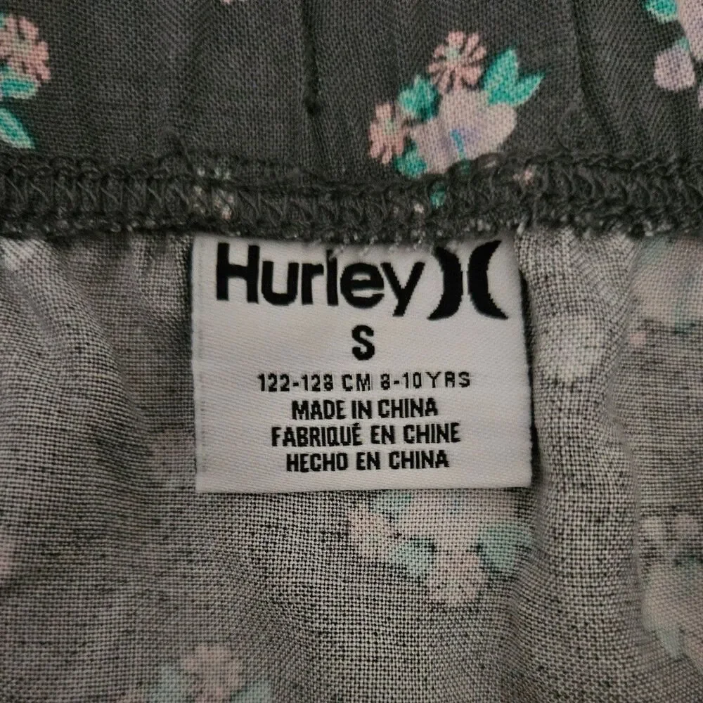 Hurley Skirt girls size Small Grey with Flowers New with Tags